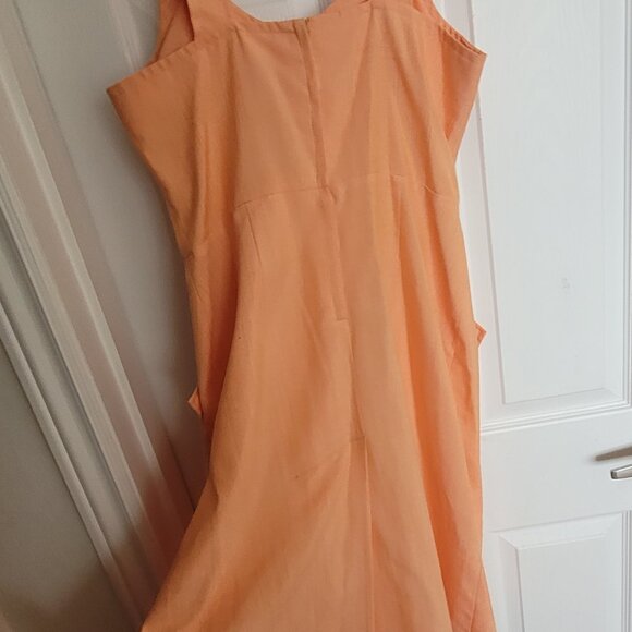 Hand made Peach Vintage Midi Dress - Picture 4 of 5